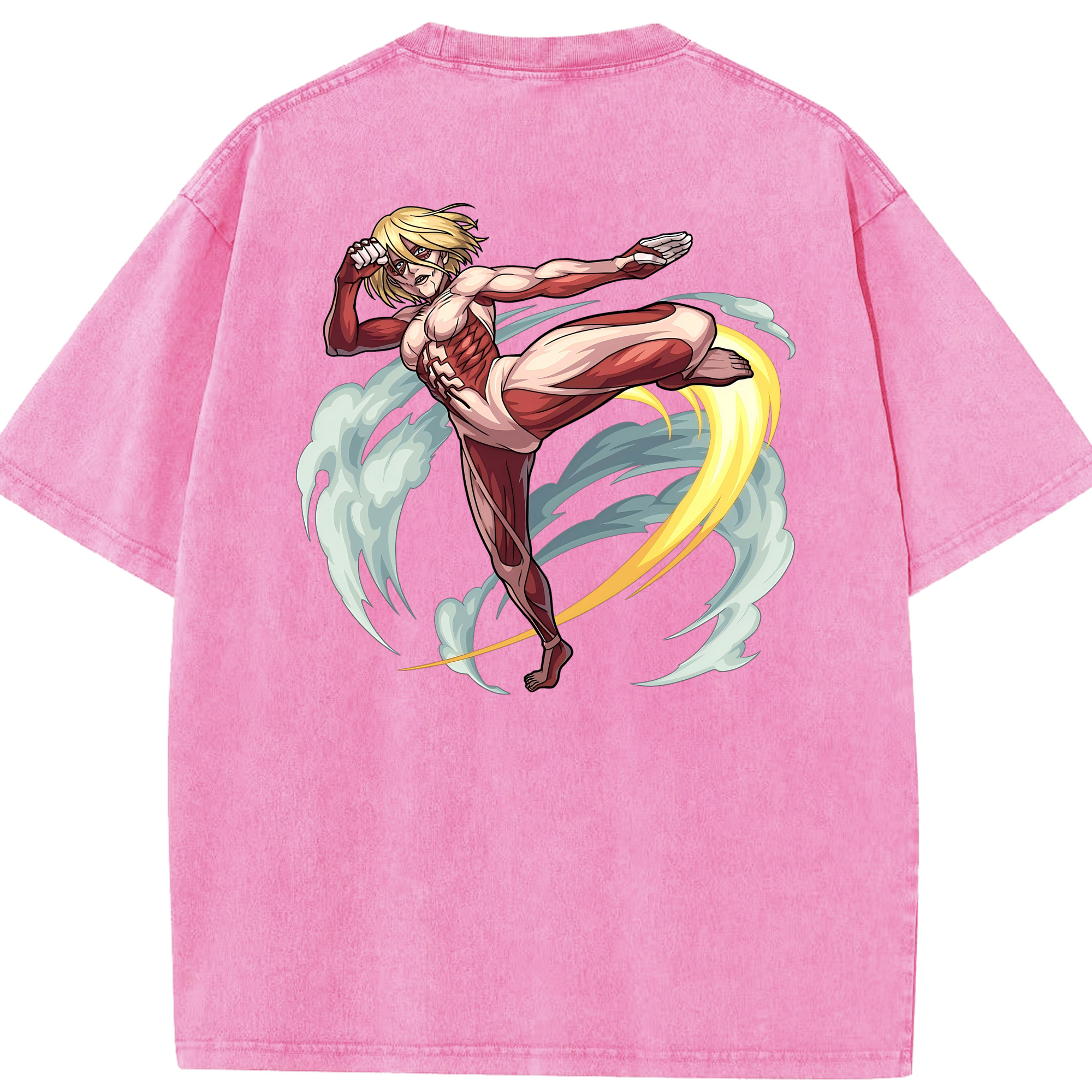 （画像用） 進撃の巨人 Attack on Titan 綿100% ヴィンテージ風 半袖Tシャツ（背面プリント）